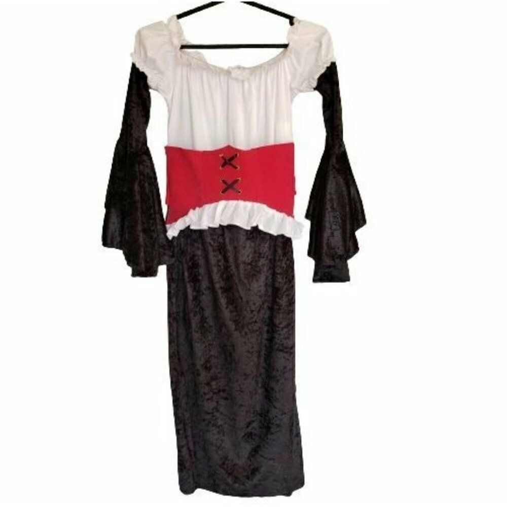 Girls Renaissance Pirate Costume Dress Halloween Costume Size 10-12 NWOT